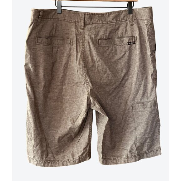 Prana Men's Size 40 Light Brown Hemp Blend Lightweight Shorts 40" x 11" - Picture 4 of 7